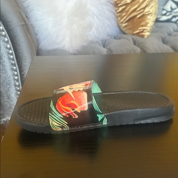 Nike Black and Multicolor Slide Sandals - Picture 8 of 9